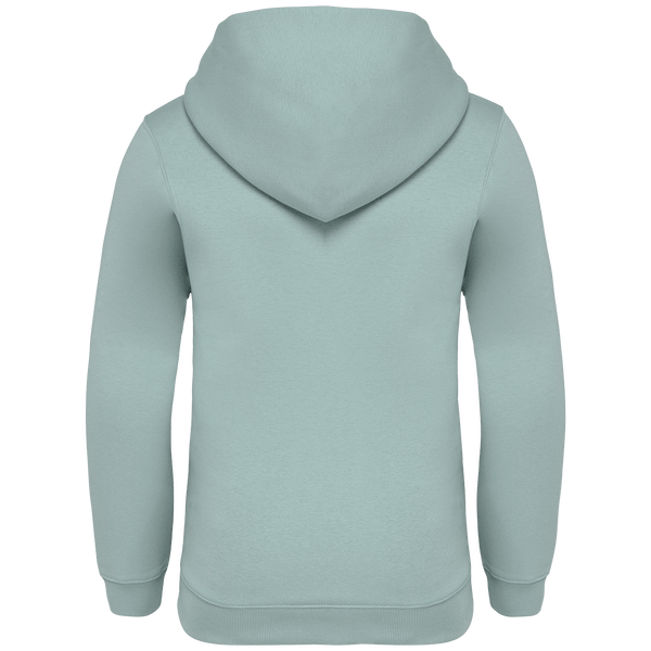 Sweatshirt a capuche ecoresponsable enfant dos Jade Green