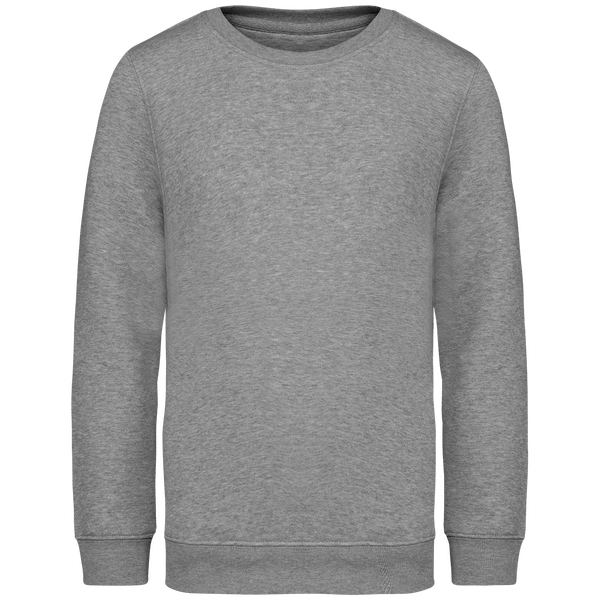 Sweat shirt ecoresponsable a col rond enfant face Moon Grey Heather