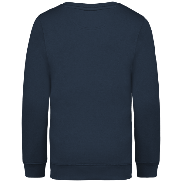 Sweat shirt ecoresponsable a col rond enfant dos Navy Blue
