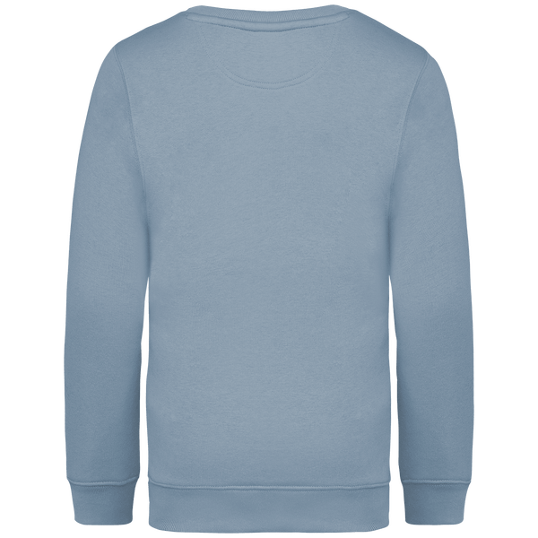 Sweat shirt ecoresponsable a col rond enfant dos Aquamarine