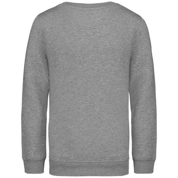 Sweat shirt ecoresponsable a col rond enfant dos Moon Grey Heather