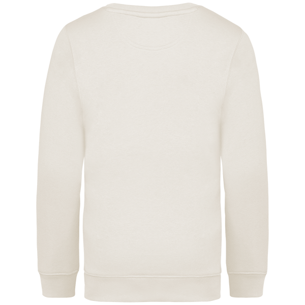 Sweat shirt ecoresponsable a col rond enfant dos Ivory