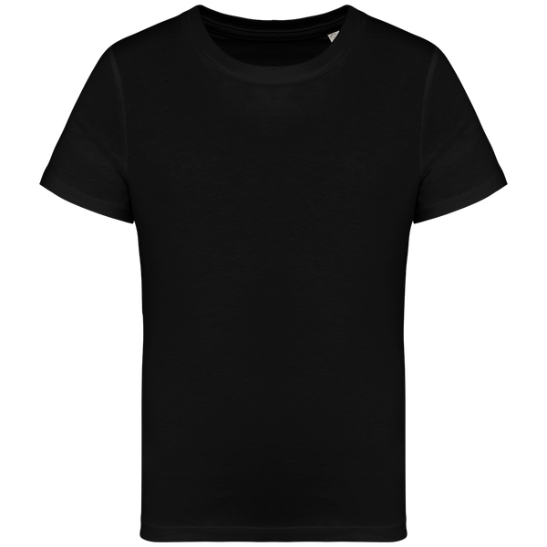 T shirt ecoresponsable enfant face Black