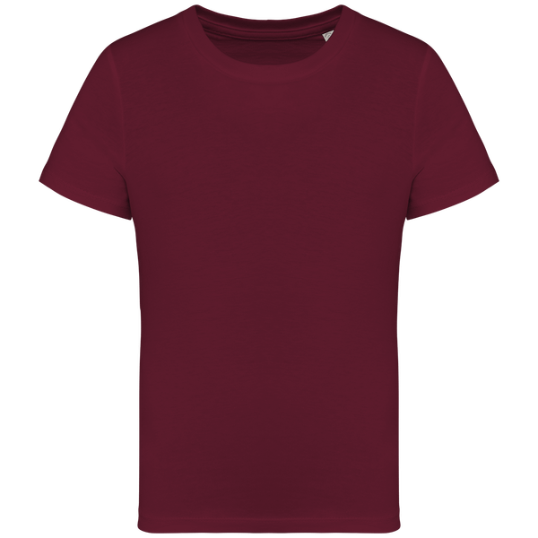 T shirt ecoresponsable enfant face Dark Cherry