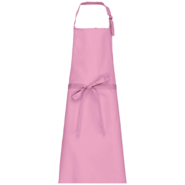 Tablier polycoton sans poche face Dark Pink