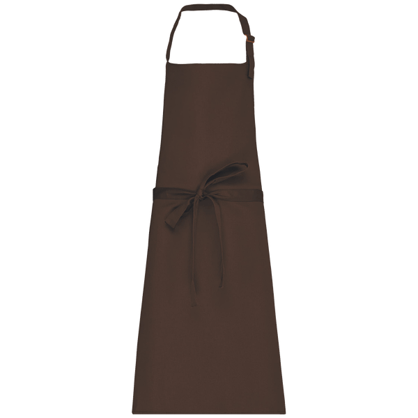 Tablier polycoton sans poche face Chocolate