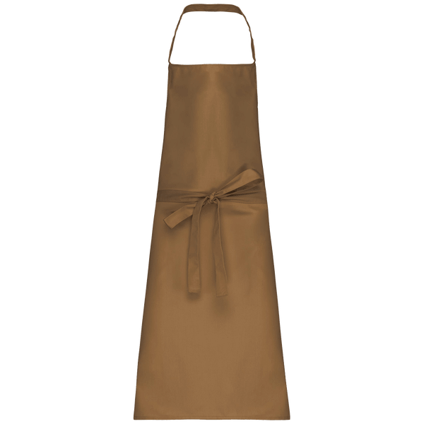 Tablier polycoton sans poche face Camel