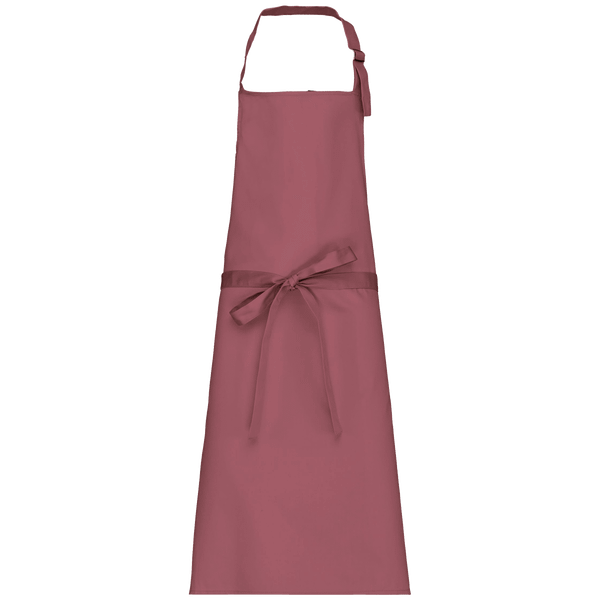 Tablier polycoton sans poche face Marsala