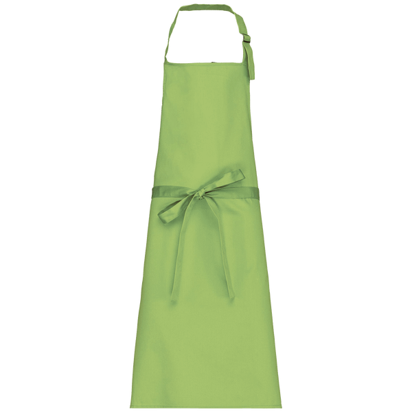 Tablier polycoton sans poche face Lime