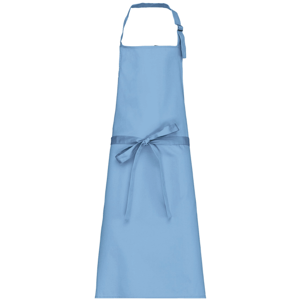 Tablier polycoton sans poche face Sky Blue