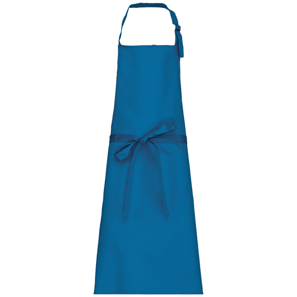 Tablier polycoton sans poche face Tropical Blue