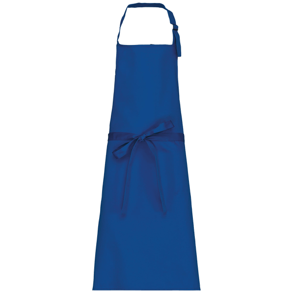 Tablier polycoton sans poche face Royal Blue
