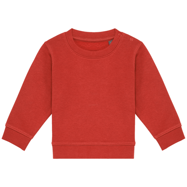 Sweatshirt bebe ecoresponsable face Terracotta Red