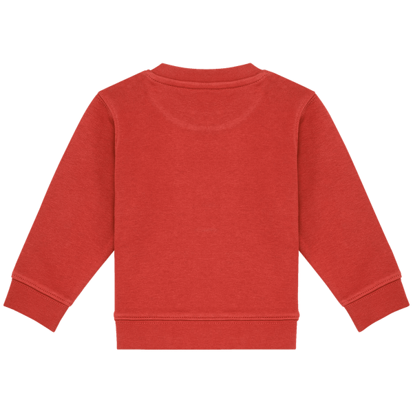 Sweatshirt bebe ecoresponsable dos Terracotta Red