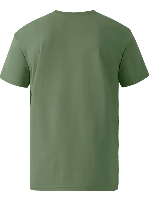 T shirt light coton dos Military Green