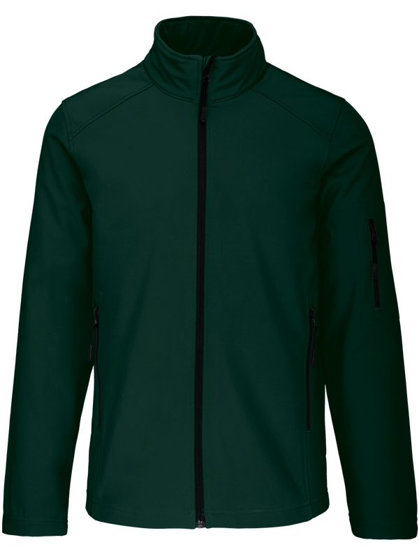 Customizable Men's Softshell Jacket With Tunetoo Bottle Green