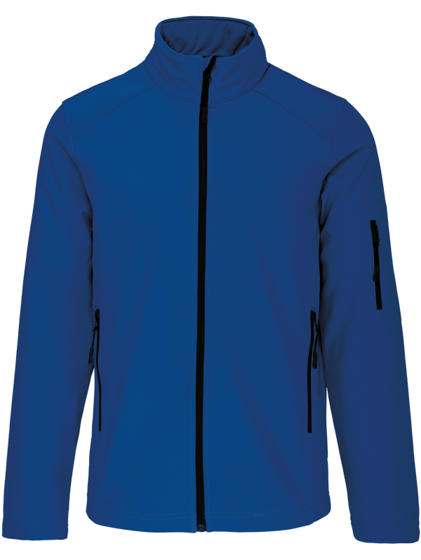 Customizable Men's Softshell Jacket With Tunetoo Dark Royal Blue
