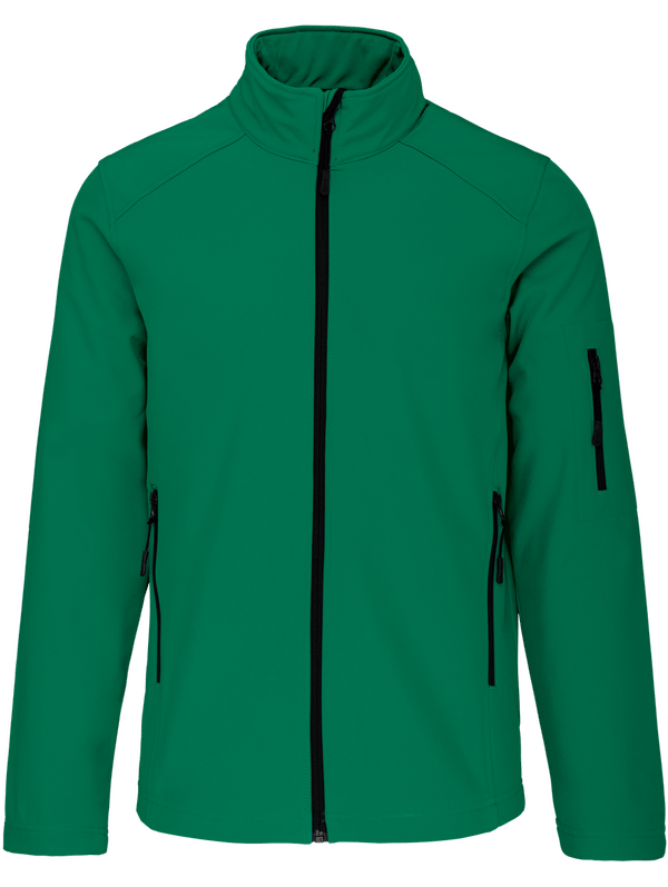Customizable Men's Softshell Jacket With Tunetoo Kelly Green