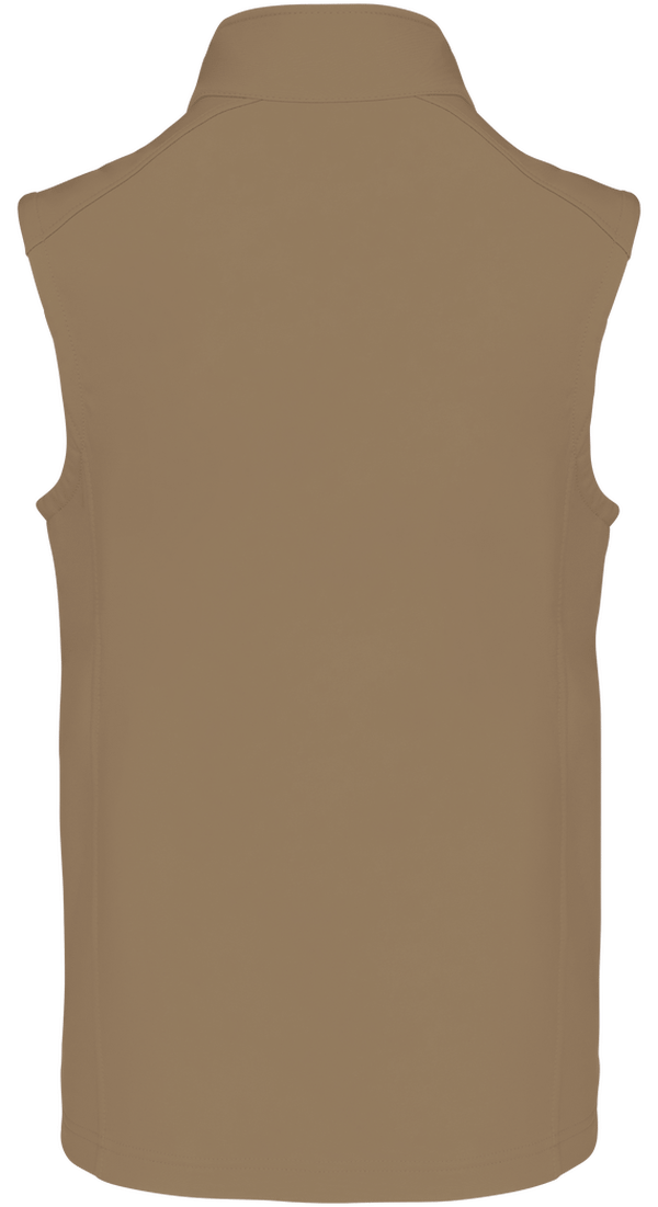 Veste softshell sans manche homme dos Camel