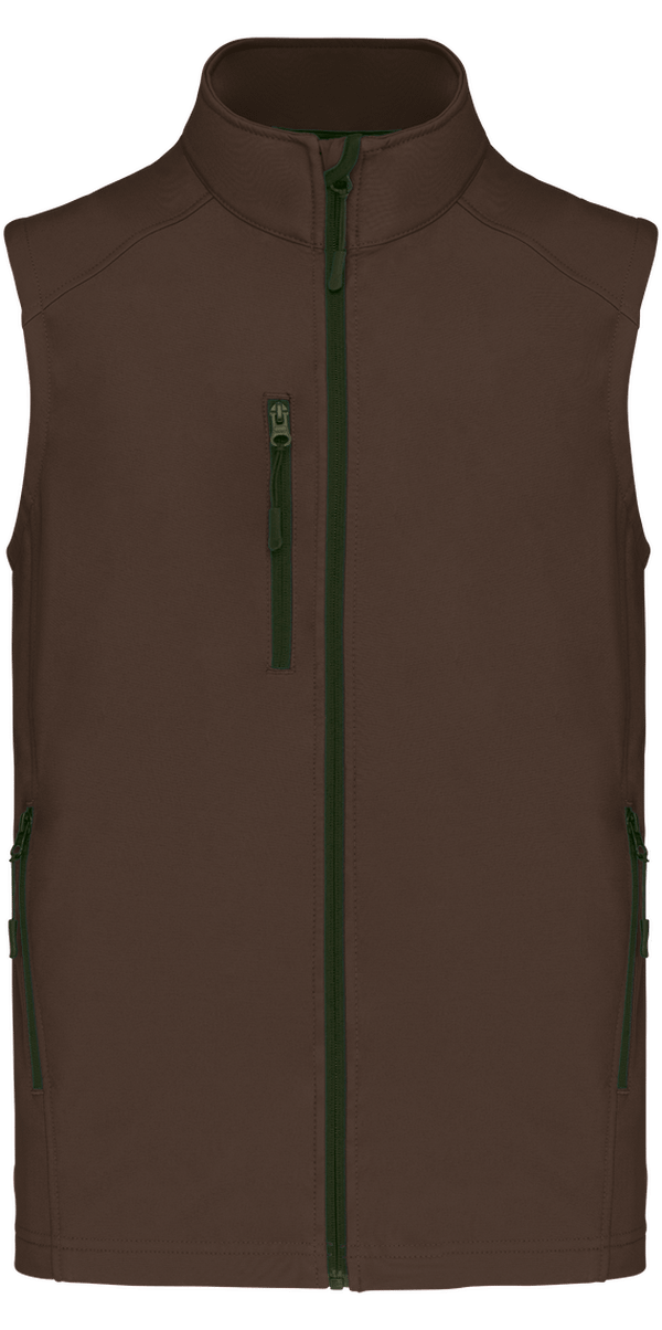 Veste Softshell Homme Sans Manches À Personnaliser  Chocolate