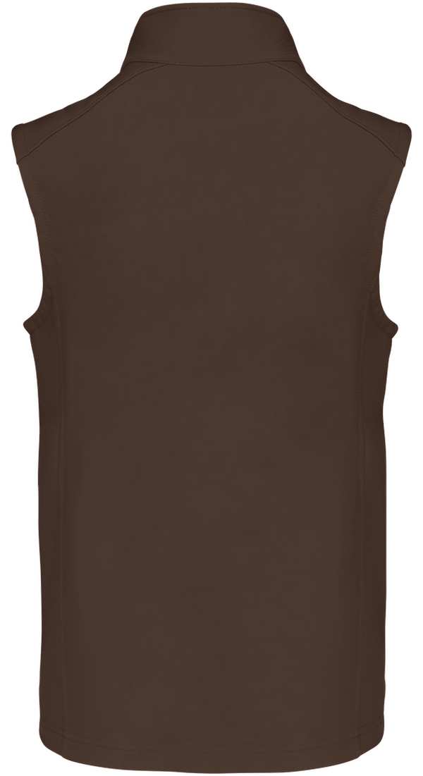 Veste softshell sans manche homme dos Chocolate