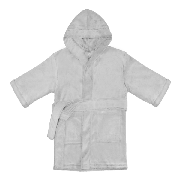 01g11 peignoir polaire enfant uni face ANTHRACITE