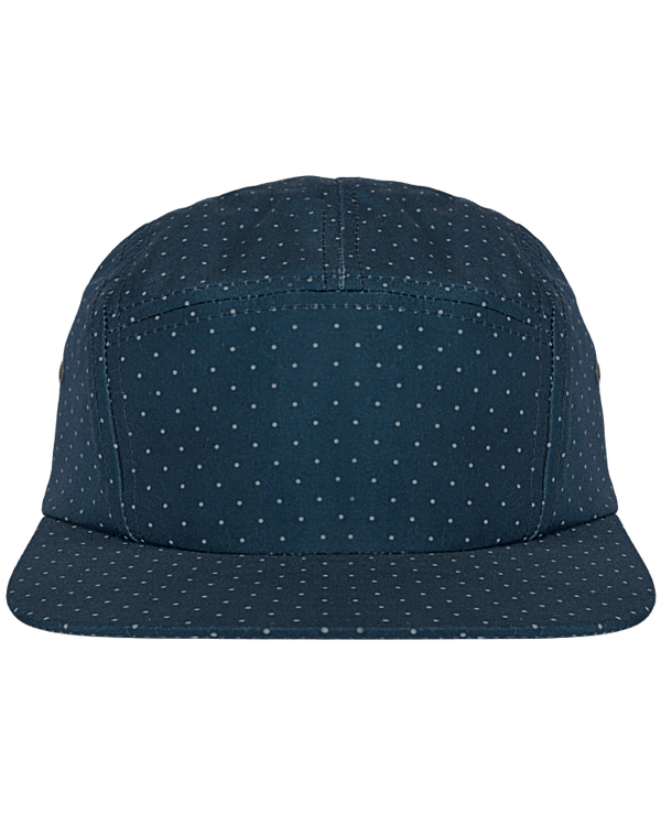 Casquette 5 Panneaux À Pois Personnalisable Sur Tunetoo Navy Polka Dot