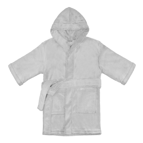 01g10 peignoir polaire enfant ours plexus ANTHRACITE