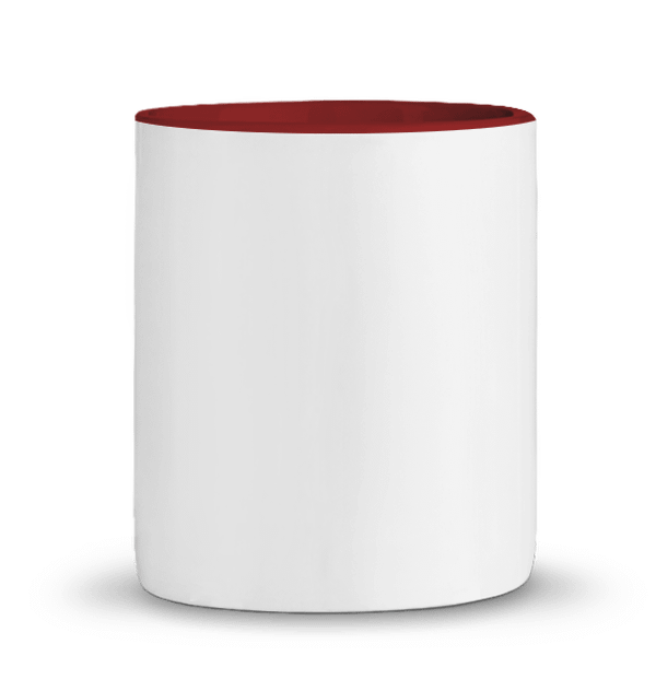 17c mug en ceramique bicolore face ROUGE