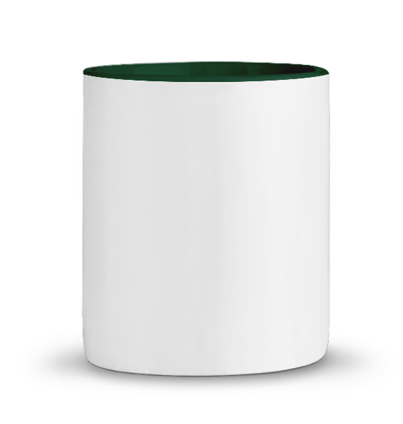 Customizable Bicolor Ceramic Mug! VERT FONCÉ