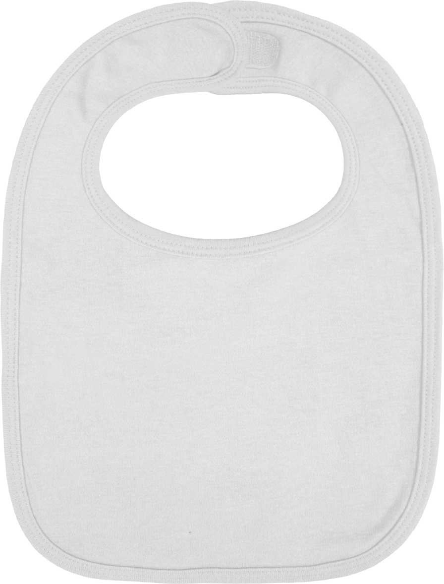 Basic Baby Bib - Solid Color White