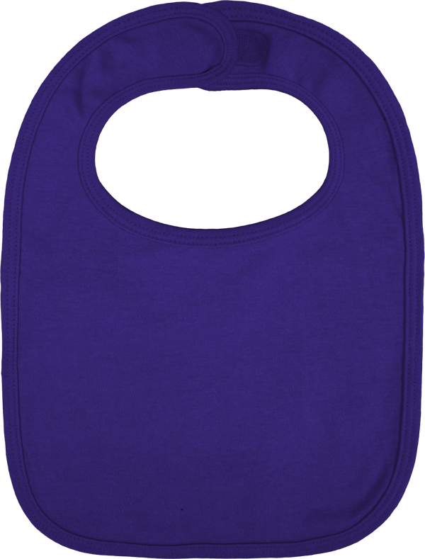 Bavoir bébé uni à personnaliser Purple