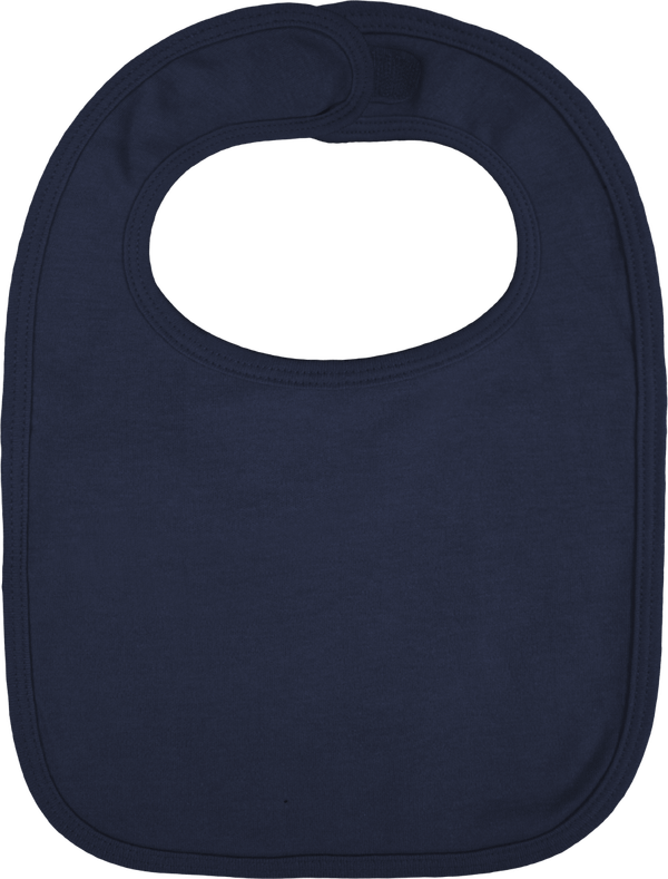 Bavoir bébé uni à personnaliser Navy