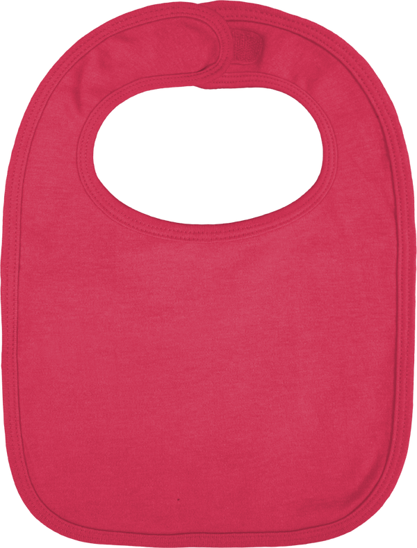 Bavoir bébé uni à personnaliser Fuchsia