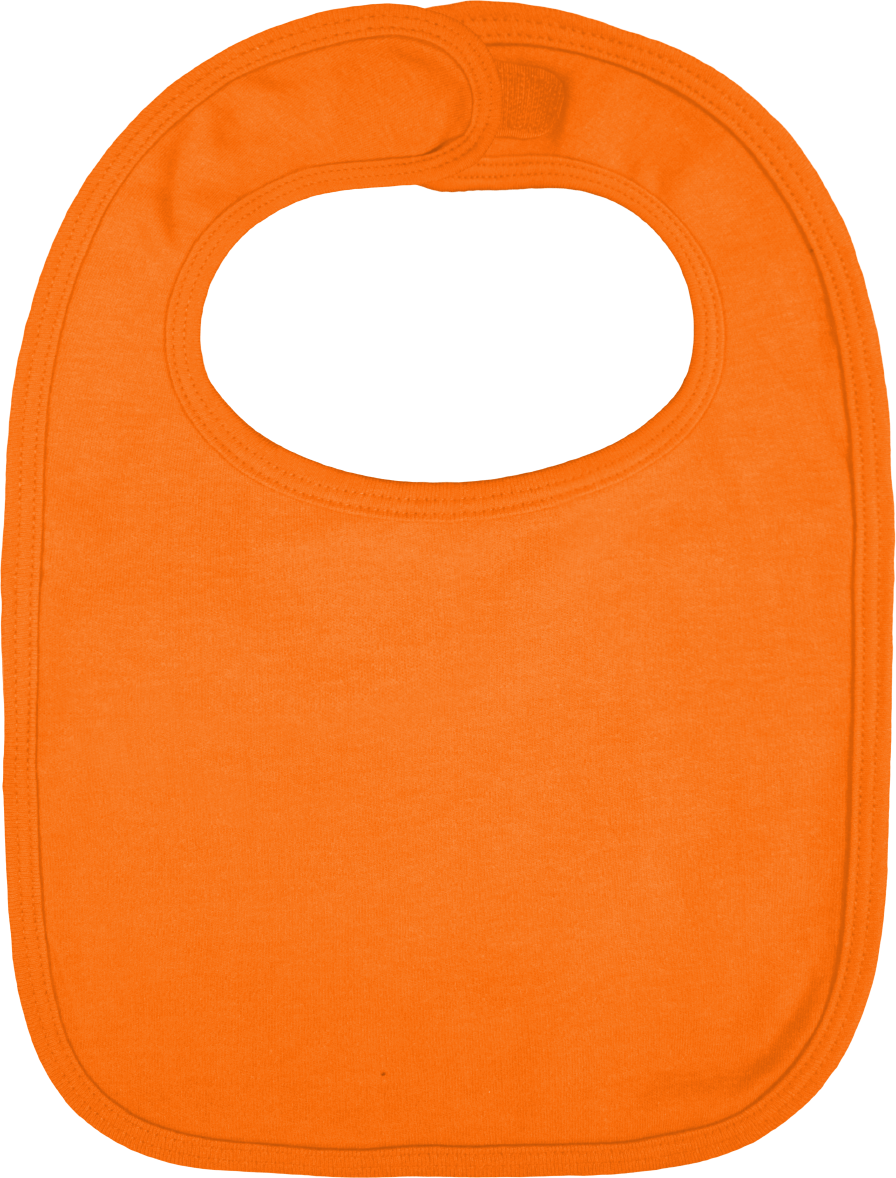 Basic Baby Bib - Solid Color Orange
