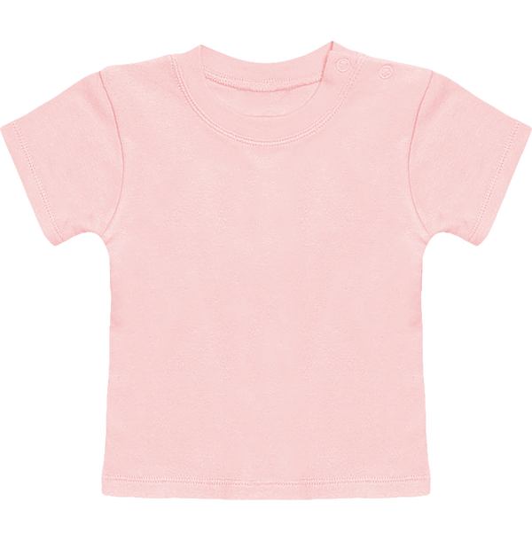 T shirt bebe manches courtes face Powder Pink