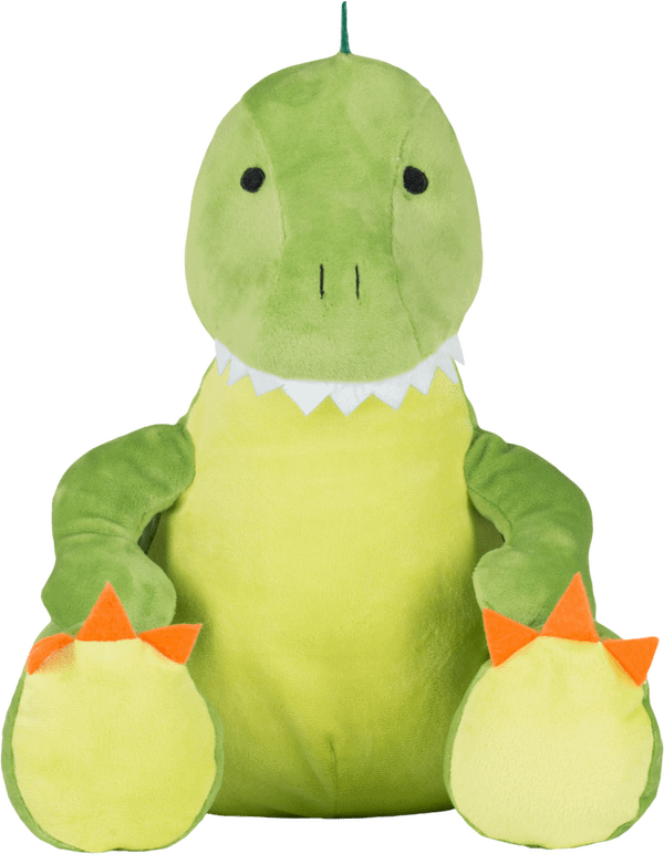 Peluche zippee dinosaure face Green