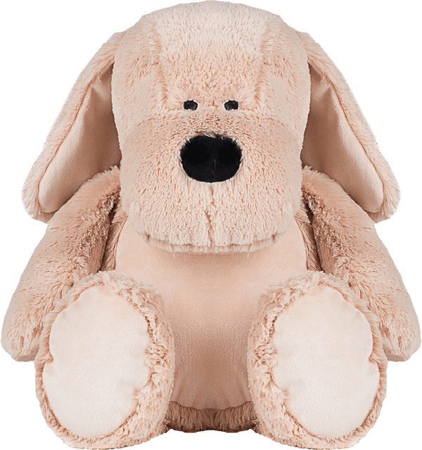 Peluche zippee chien face Mid Brown