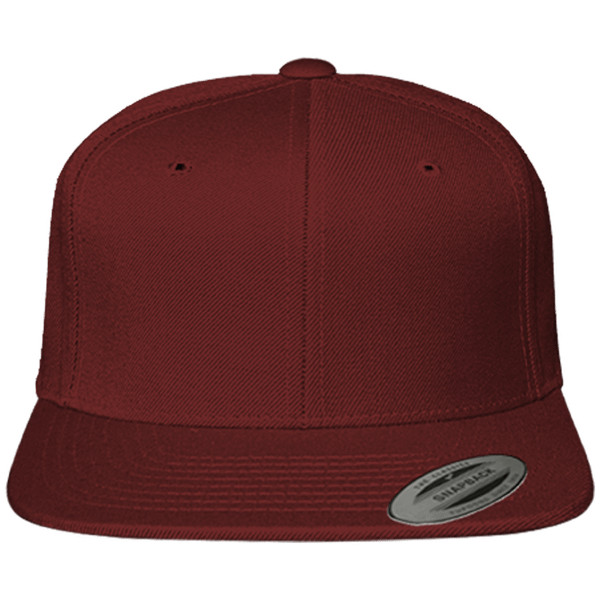 Customizable Classic Snapback Cap Maroon