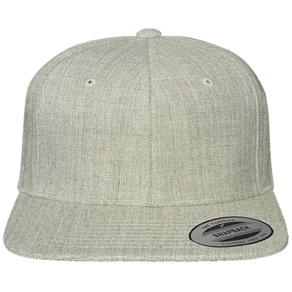 Customizable Classic Snapback Cap Heather Grey