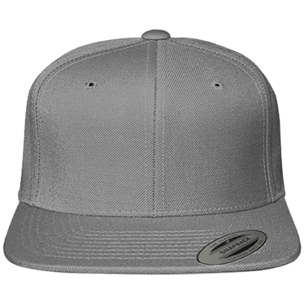 Customizable Classic Snapback Cap Silver