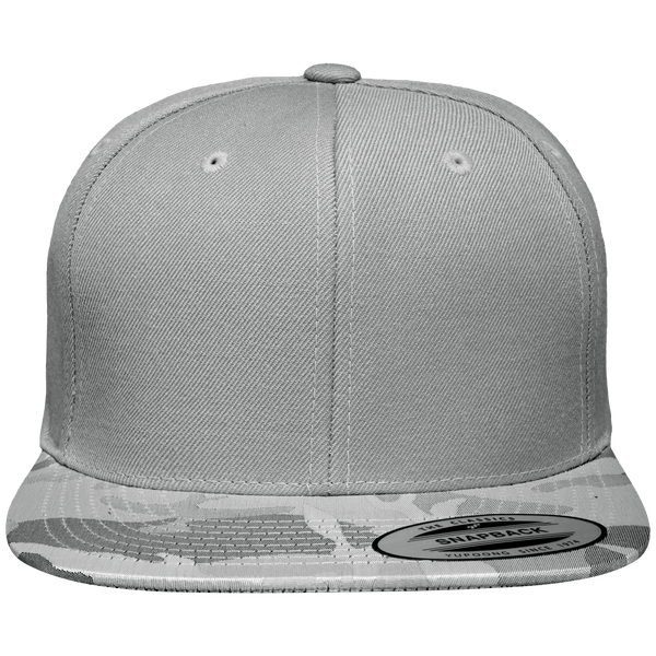 Casquette snapback visiere brillante camouflage face Silver Camo