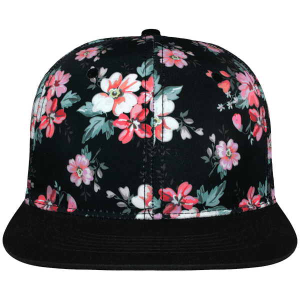 Customizable Graphic Crown Floral Snapback