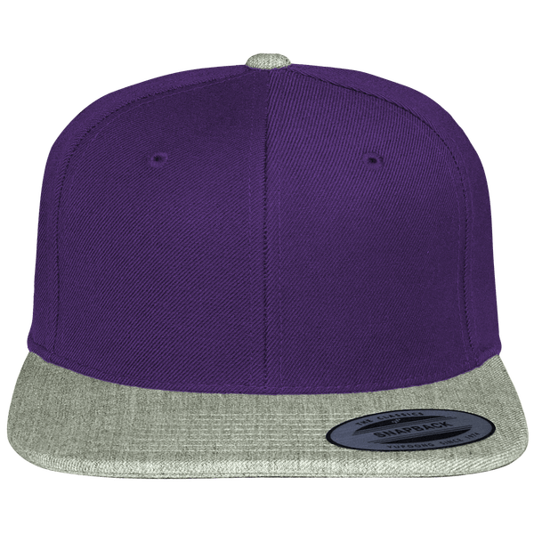 Casquette snapback bicolore varsity face Purple / Heather Grey