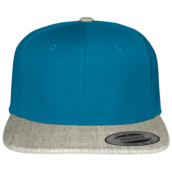 Casquette snapback bicolore varsity face Sapphire / Heather Grey