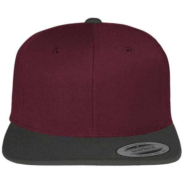 Casquette snapback bicolore varsity face Burgundy / Charcoal
