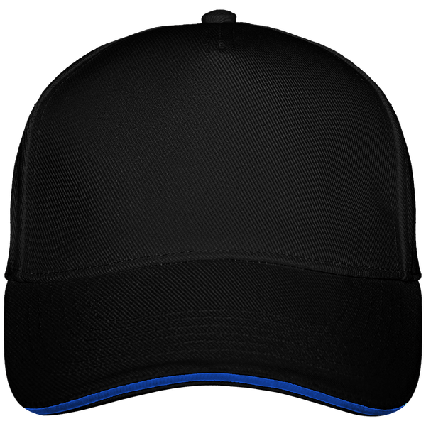 Ultimate 5 Panel Custom Cap Black / Bright Royal