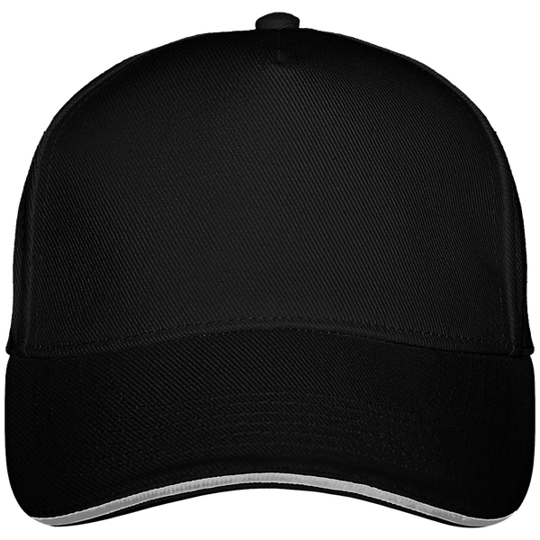 Ultimate 5 Panel Custom Cap Black / Light Grey