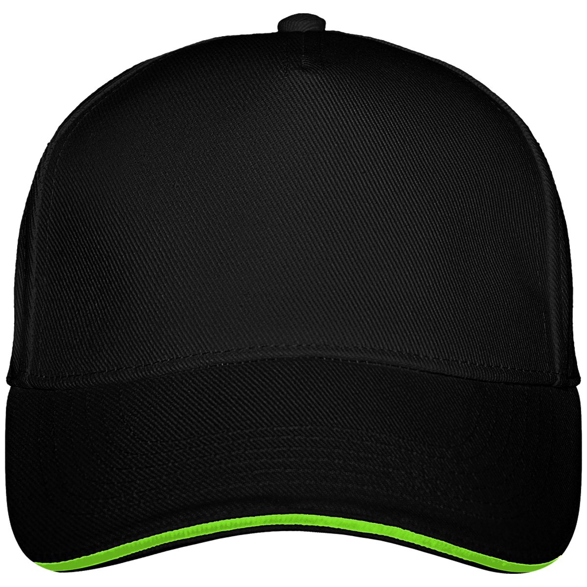 Casquette Personnalisé 5 Panneaux Ultimate Black / Lime Green