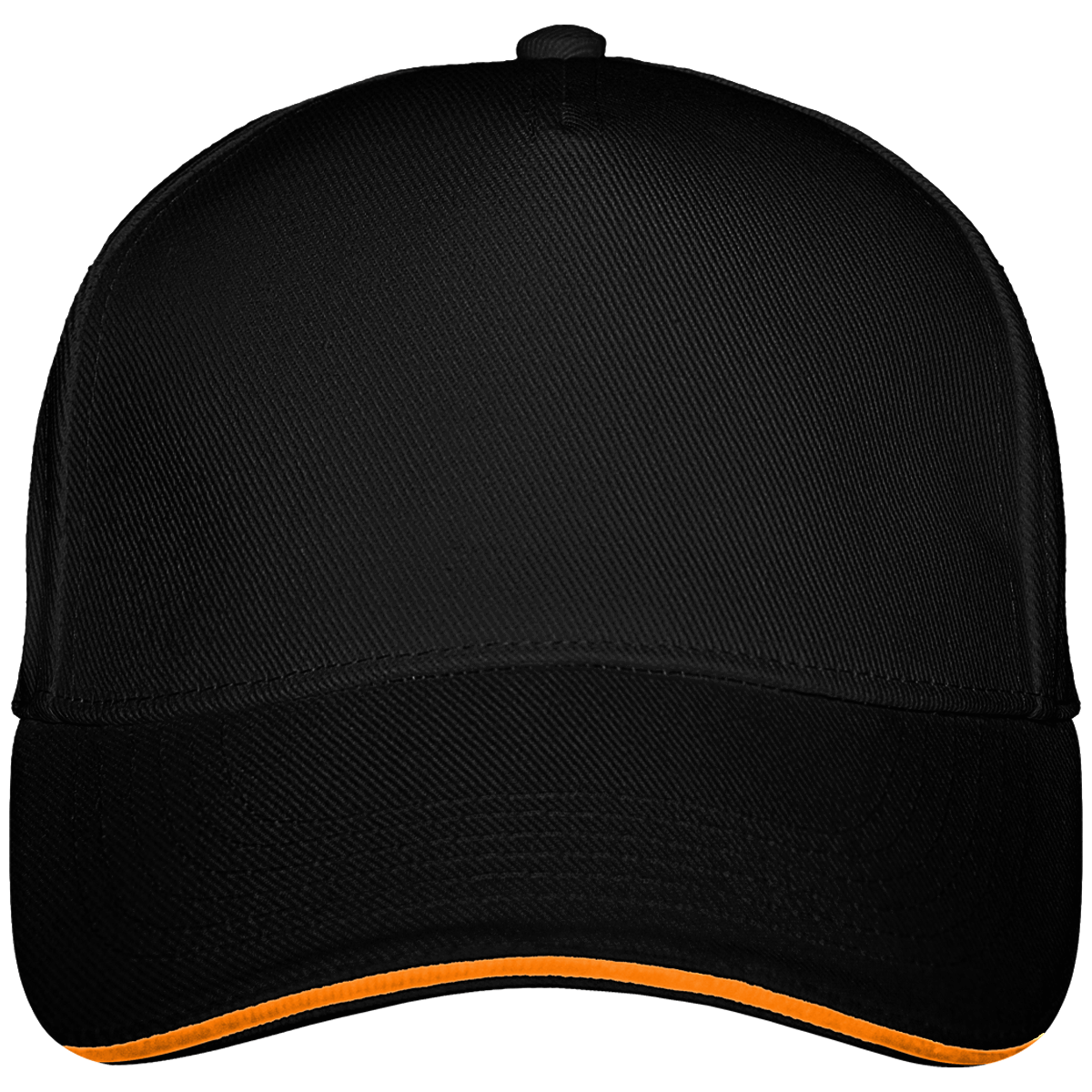 Personalised 5 Pannel Ultimate Cap Black / Orange